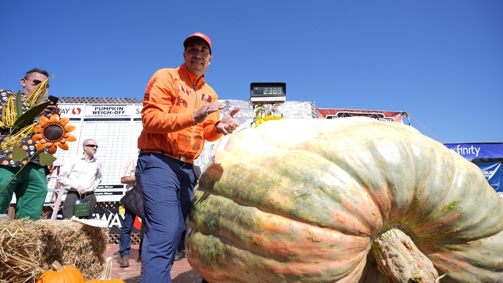Minnesota man drives hauls giant pumpkin over 2,000 miles to California competition — CBS Bay Area (KPIX), San Mateo Community news