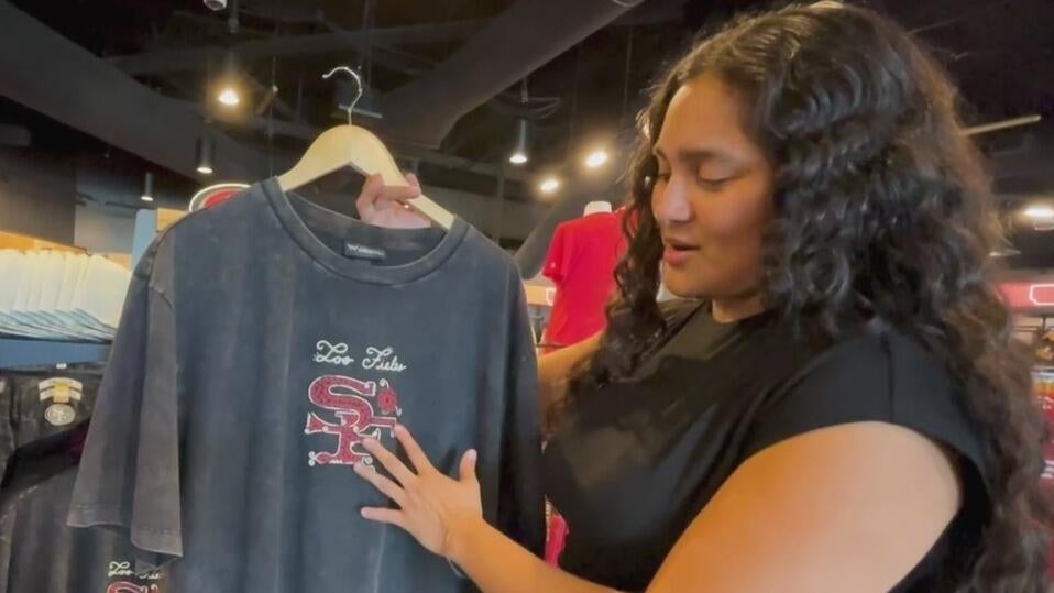 San Francisco 49ers unveil Latino Heritage Collection of team merchandise for "Los Fieles" — CBS Bay Area (KPIX), San Mateo Sports news