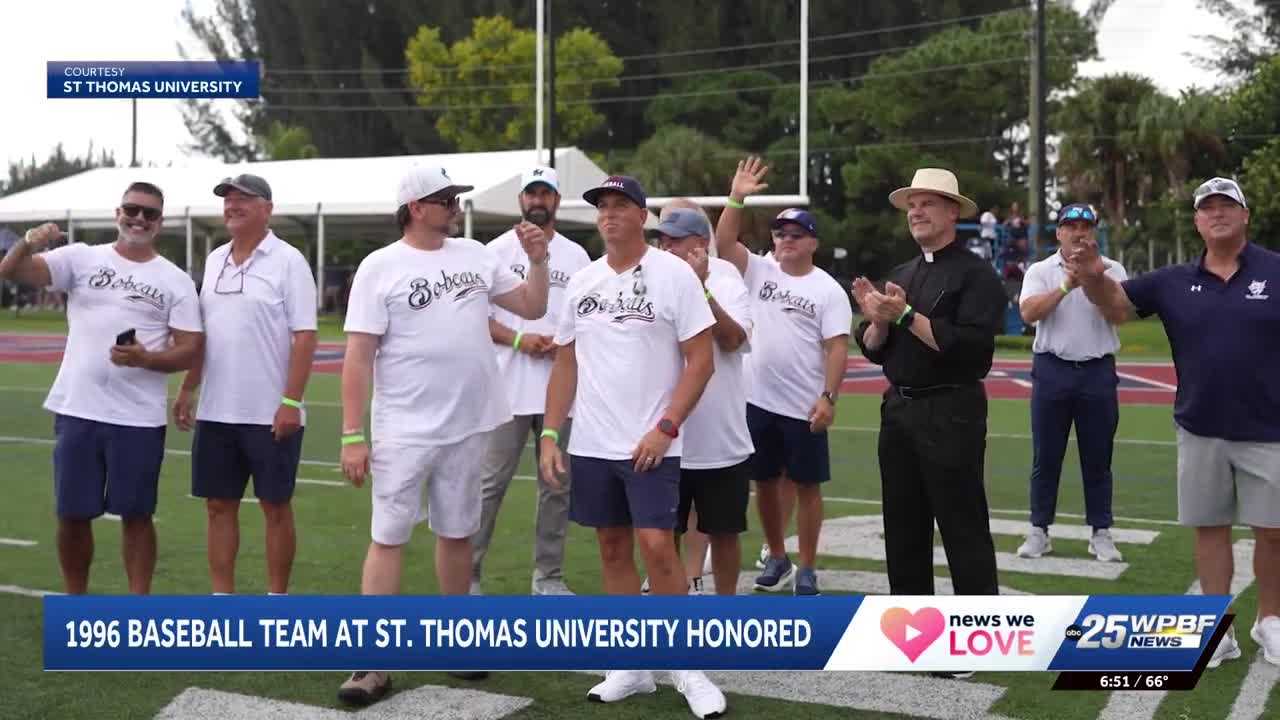 St. Thomas University honors 1996 baseball team during homecoming weekend — WPBF West Palm Beach, San Mateo Schools news
