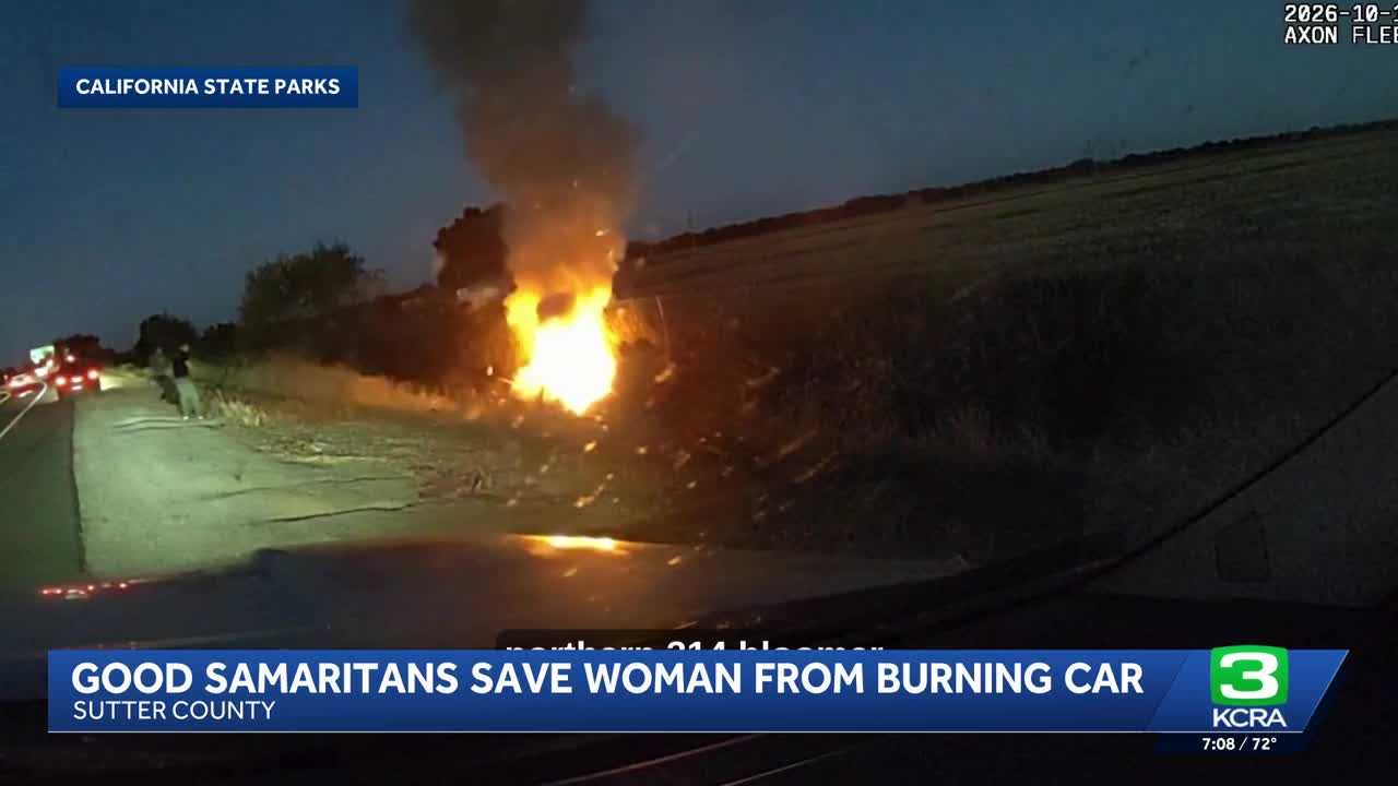Officers rescue woman from burning car — WESH 2 Orlando, San Mateo Community news