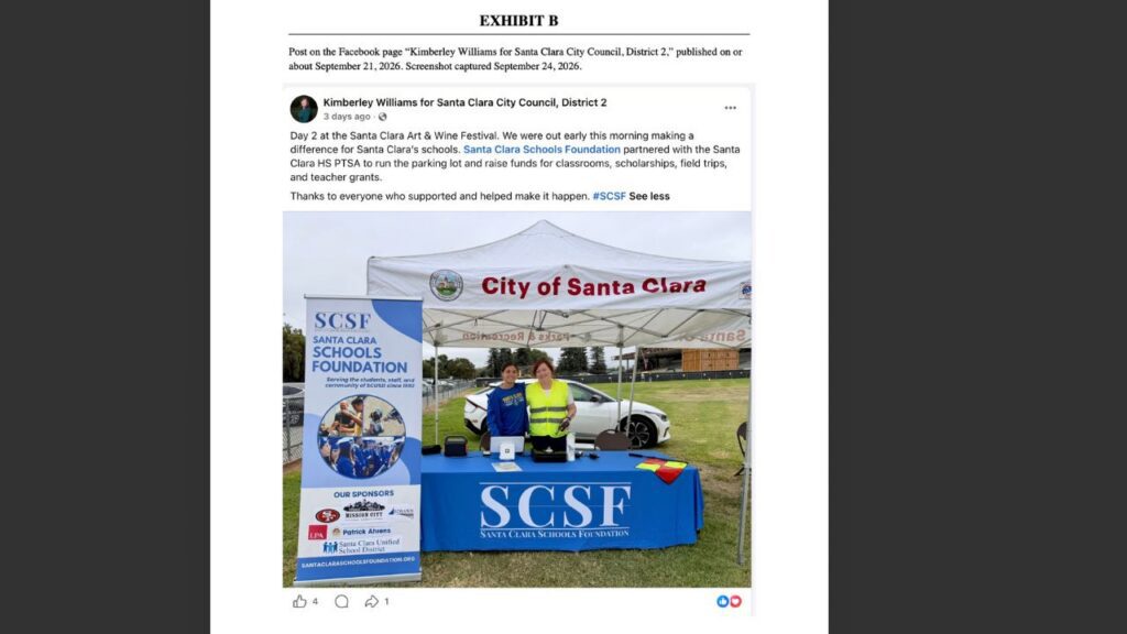 Santa Clara candidate faces complaint over campaign post — San Jose Spotlight, San Mateo Technology news
