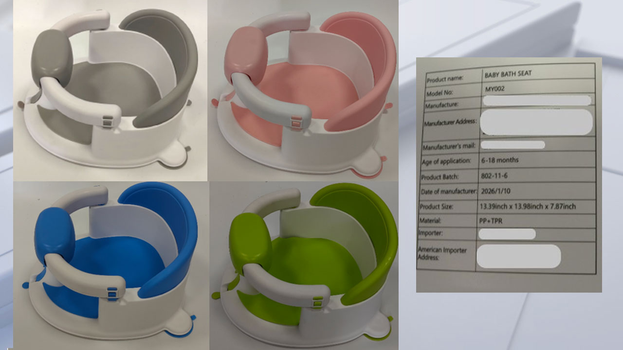Baby bath seats sold on Amazon under recall for risk of serious injury, drowning — KTVU FOX 2 Bay Area, San Mateo Government news